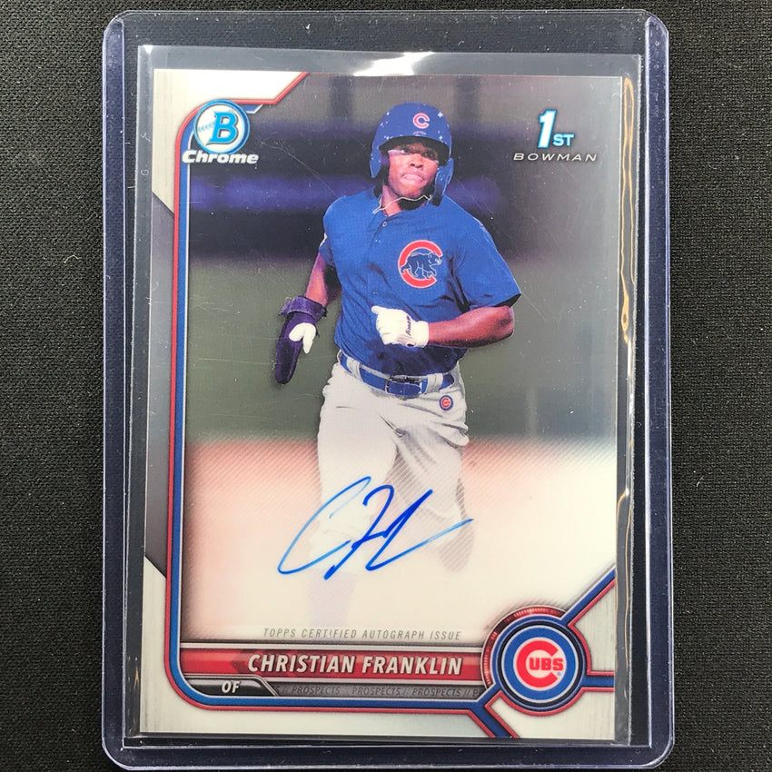 2022 Bowman Chrome CHRISTIAN FRANKLIN 1st Bowman Prospect Auto Base #CF