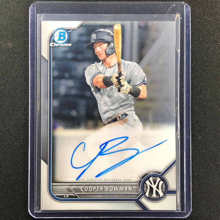 2022 Bowman Chrome COOPER BOWMAN Bowman Prospect Auto Base #CB