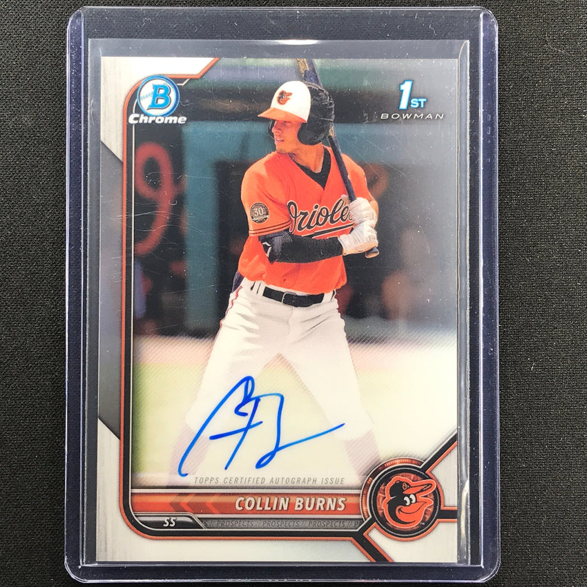2022 Bowman Chrome COLLIN BURNS 1st Bowman Prospect Auto Base #CBS