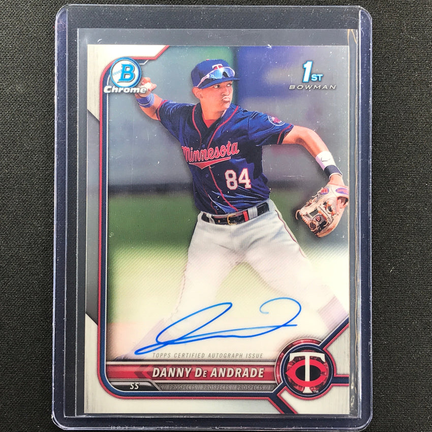 2022 Bowman Chrome DANNY DE ANDRADE 1st Bowman Prospect Auto Base #DDE