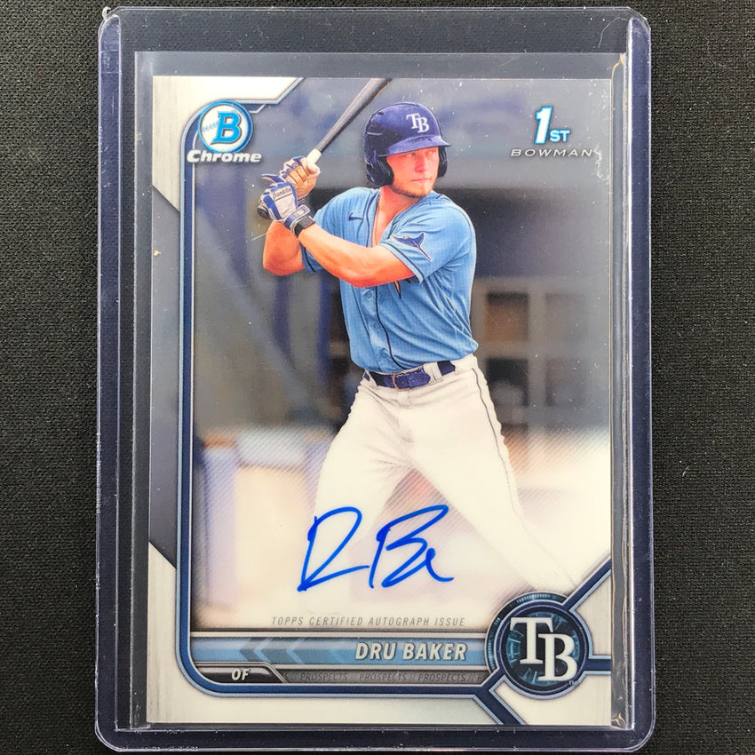 2022 Bowman Chrome Dru Baker 1st Bowman Prospect Auto Base No Db A