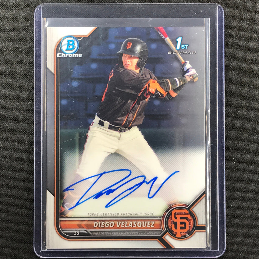 2022 Bowman Chrome DIEGO VALASQUEZ 1st Bowman Prospect Auto Base #DV