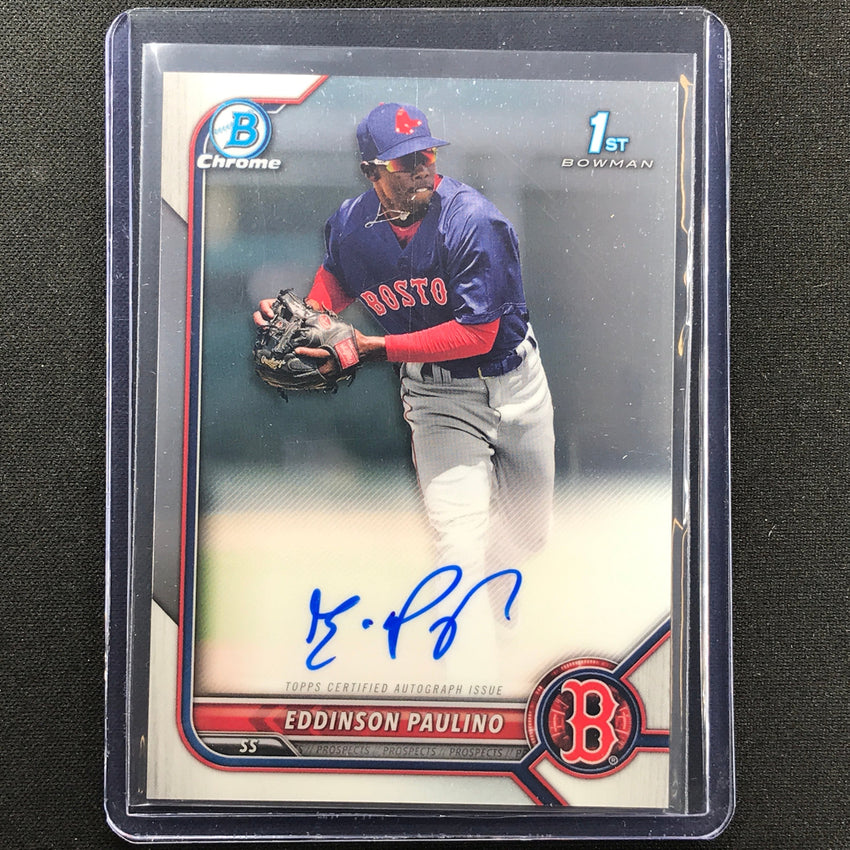 2022 Bowman Chrome Eddinson Paulino 1st Bowman Prospect Auto Base No Ep