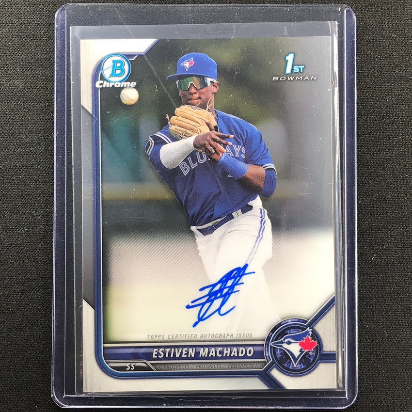 2022 Bowman Chrome Estiven Machado 1st Bowman Prospect Auto Base No Em
