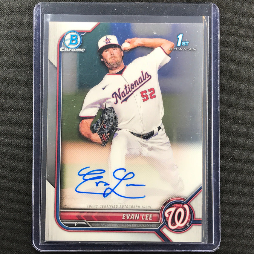 2022 Bowman Chrome Evan Lee 1st Bowman Prospect Auto Base No El A