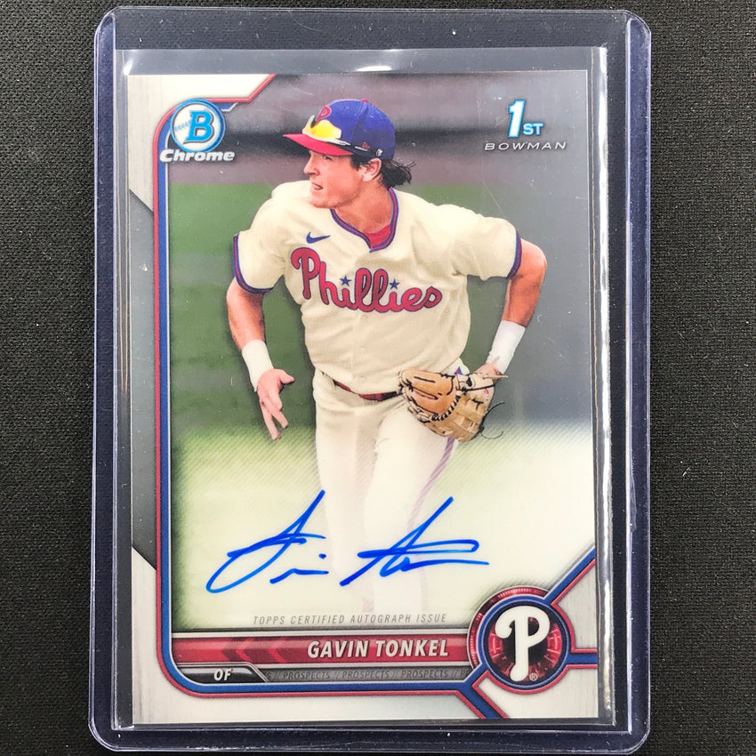 2022 Bowman Chrome GAVIN TONKEL 1st Bowman Prospect Auto Base #GTL