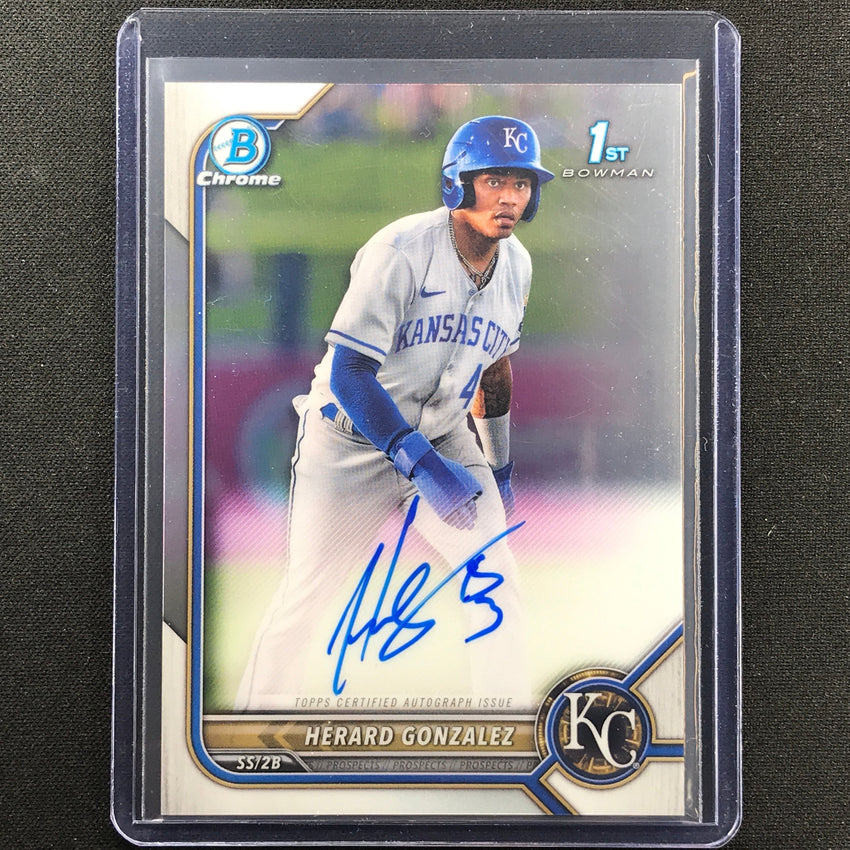 2022 Bowman Chrome HERARD GONZALEZ 1st Bowman Prospect Auto Base #HG