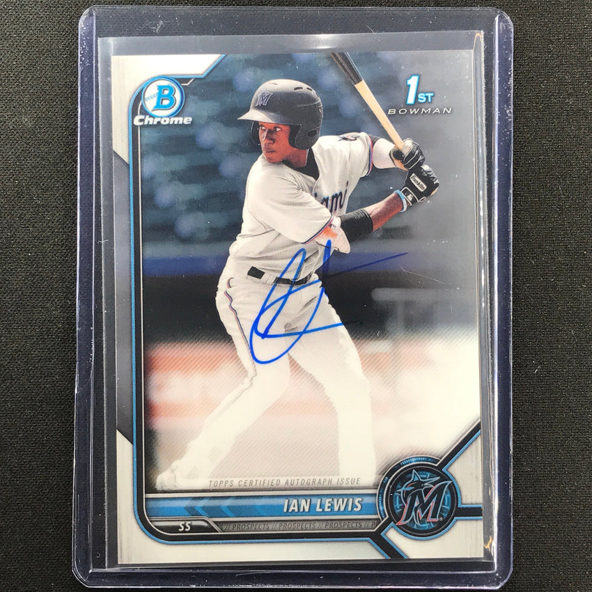 2022 Bowman Chrome Ian Lewis 1st Bowman Prospect Auto Base No Il