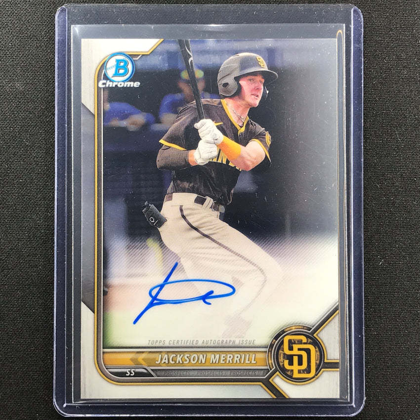 2022 Bowman Chrome Jackson Merrill Bowman Prospect Auto Base No Jme