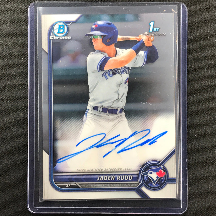 2022 Bowman Chrome JADEN RUDD 1st Bowman Prospect Auto Base #JR