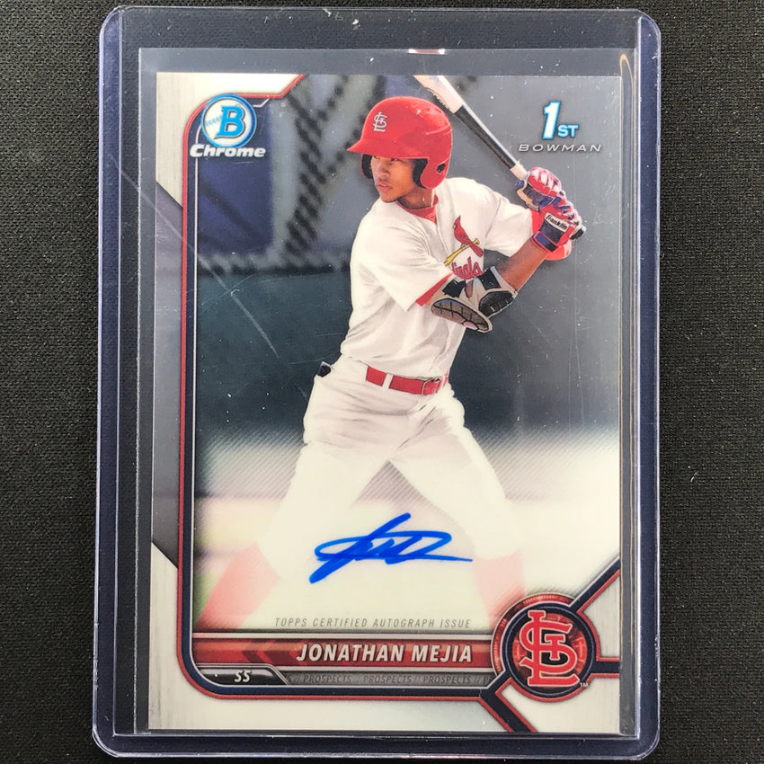 2022 Bowman Chrome Jonathan Mejia 1st Bowman Prospect Auto Base No Jm A