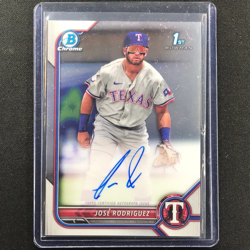 2022 Bowman Chrome JOSE RODRIGUEZ 1st Bowman Prospect Auto Base #JRZ