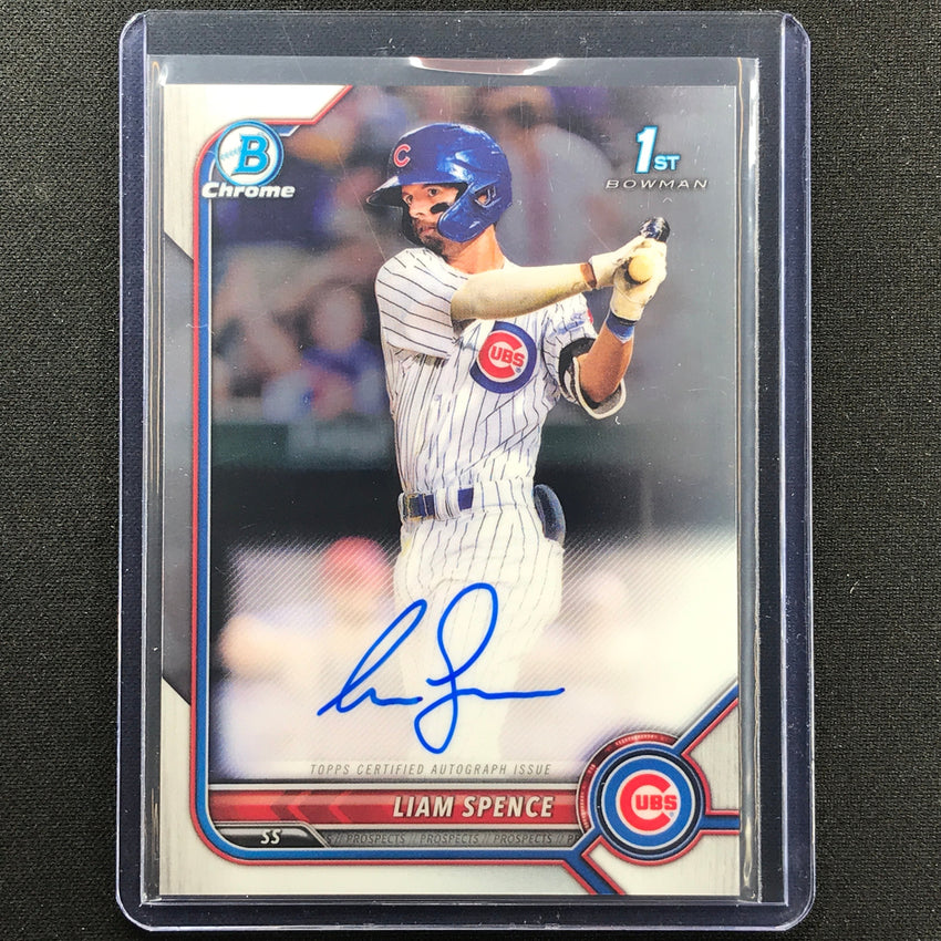 2022 Bowman Chrome Liam Spence 1st Bowman Prospect Auto Base No Ls