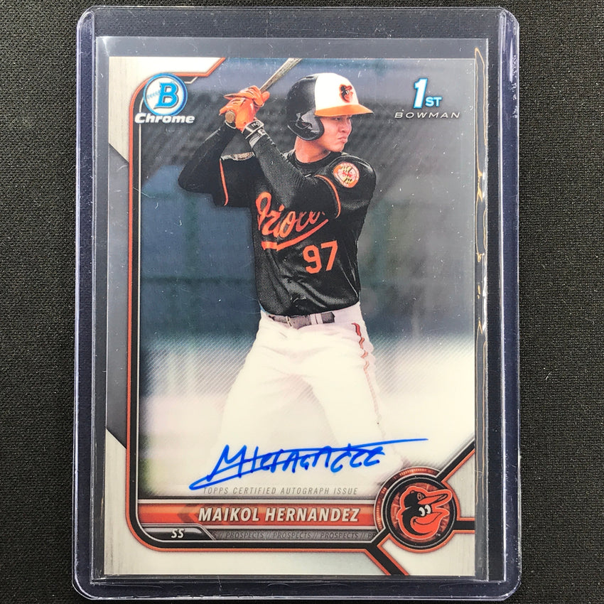 2022 Bowman Chrome Maikol Hernandez 1st Bowman Prospect Auto Base No Mh B