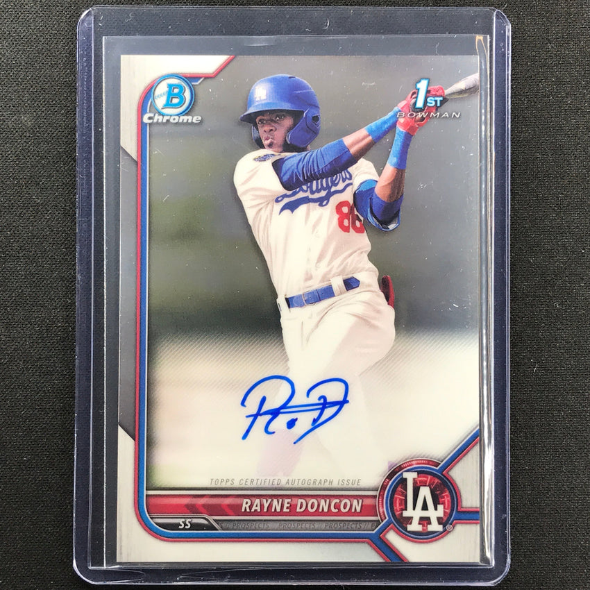 2022 Bowman Chrome Rayne Doncon 1st Bowman Prospect Auto Base No Rd A