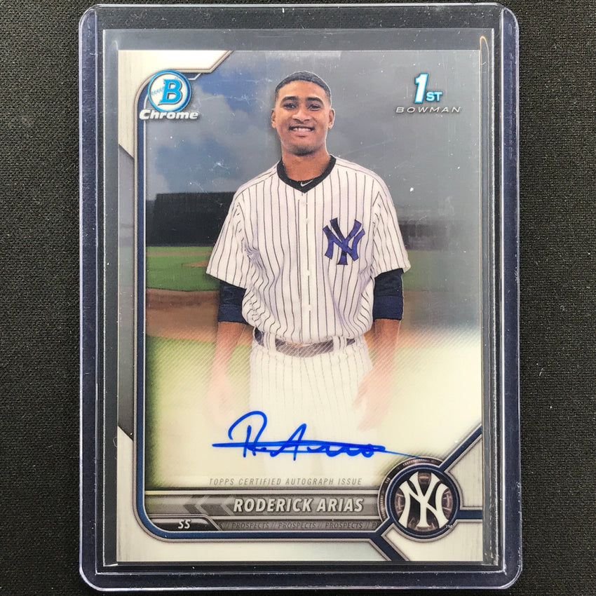 2022 Bowman Chrome Roderick Arias 1st Bowman Prospect Auto Base No Ra