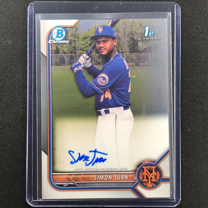 2022 Bowman Chrome SIMON JUAN 1st Bowman Prospect Auto Base #SJ