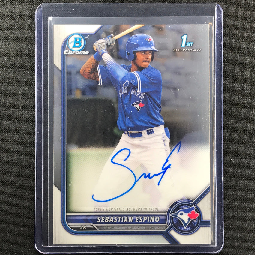 2022 Bowman Chrome Sebastian Espino 1st Bowman Prospect Auto Base No Se B