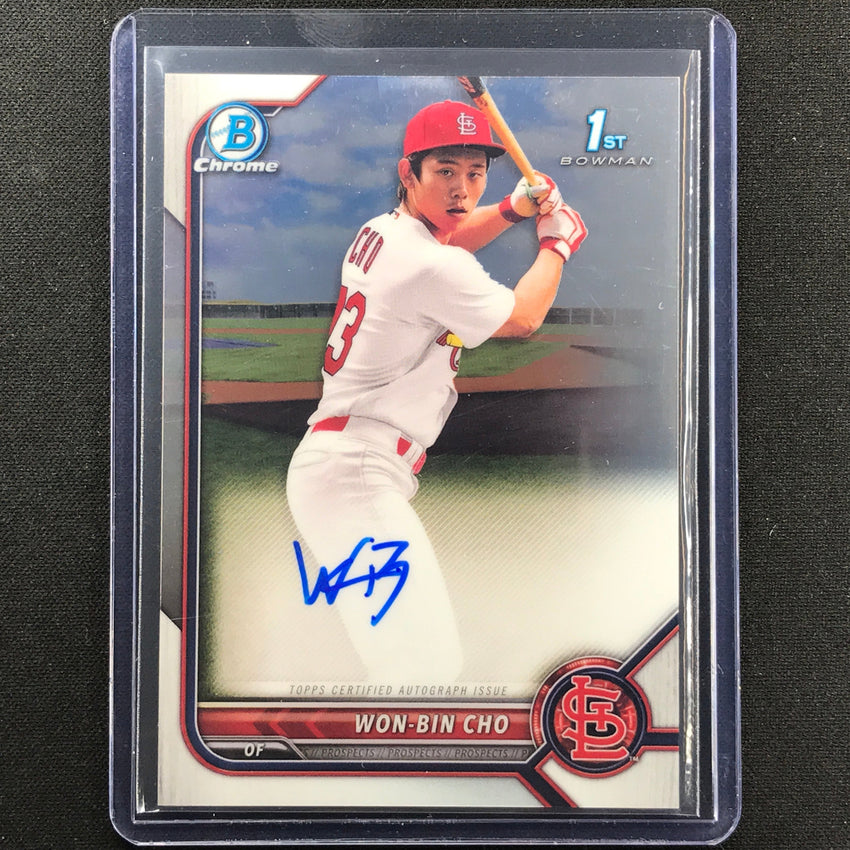 2022 Bowman Chrome Won-bin Cho 1st Bowman Prospect Auto Base No Wc