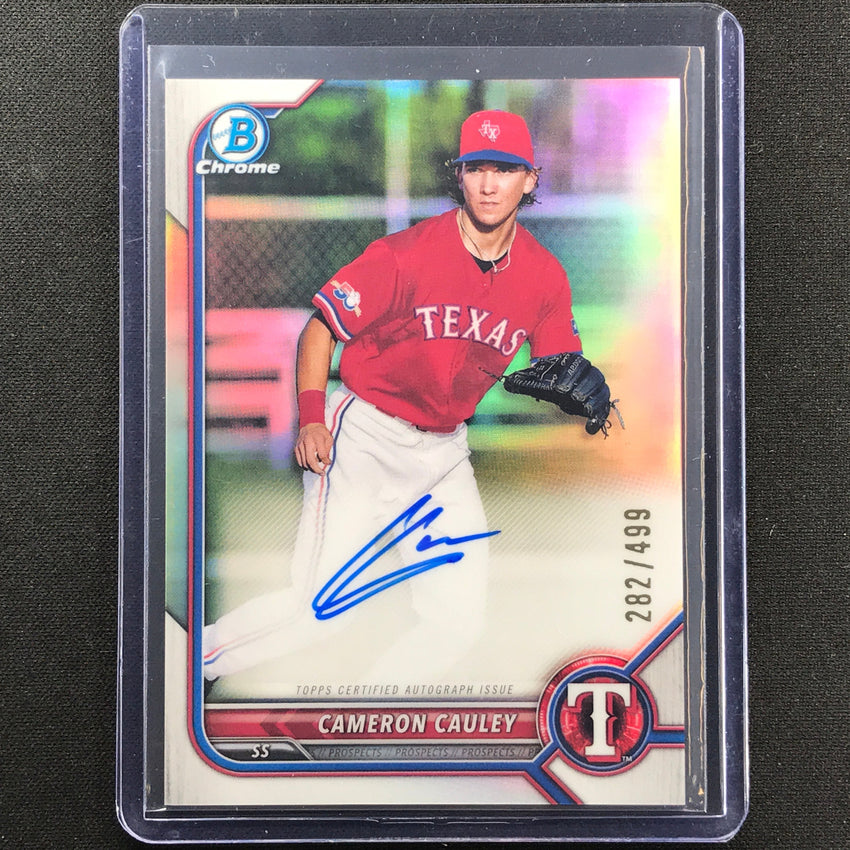 2022 Bowman Chrome Cameron Cauley Bowman Prospect Auto Refractor 282/499