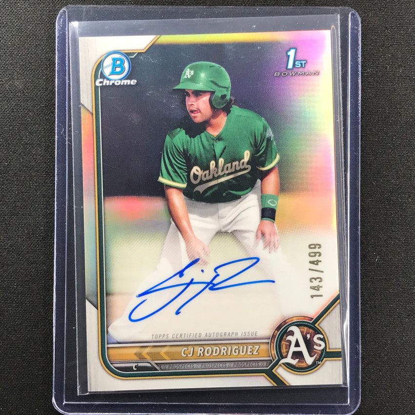 2022 Bowman Chrome Cj Rodriguez 1st Bowman Prospect Auto Refractor 143/499