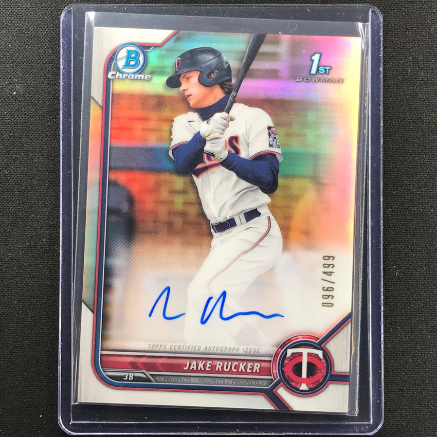 2022 Bowman Chrome Jake Rucker 1st Bowman Prospect Auto Refractor 96/499