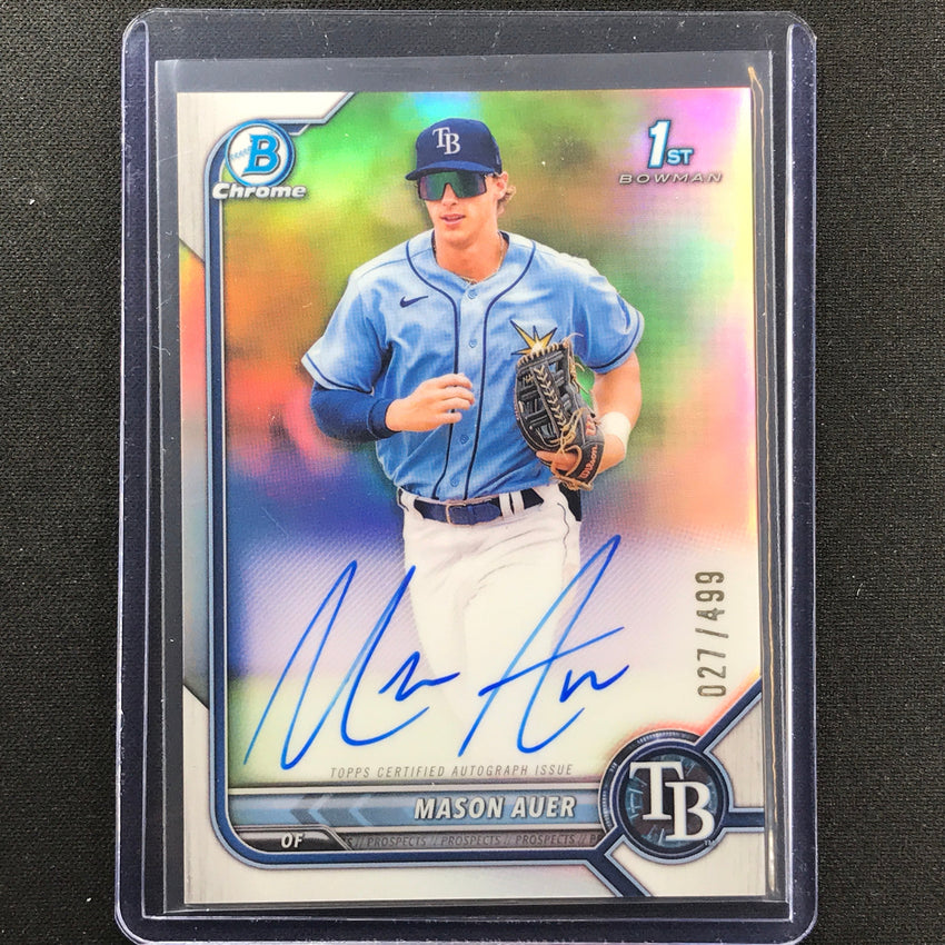 2022 Bowman Chrome Mason Auer 1st Bowman Prospect Auto Refractor 27/499