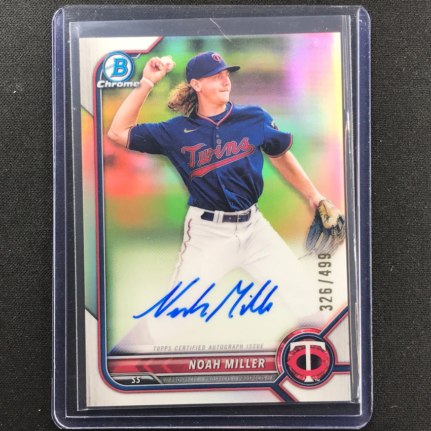 2022 Bowman Chrome Noah Miller Bowman Prospect Auto Refractor 326/499