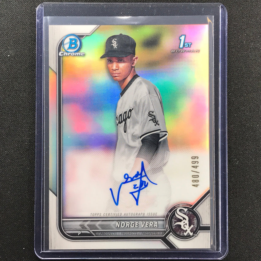 2022 Bowman Chrome Norge Vera 1st Bowman Prospect Auto Refractor 480/499
