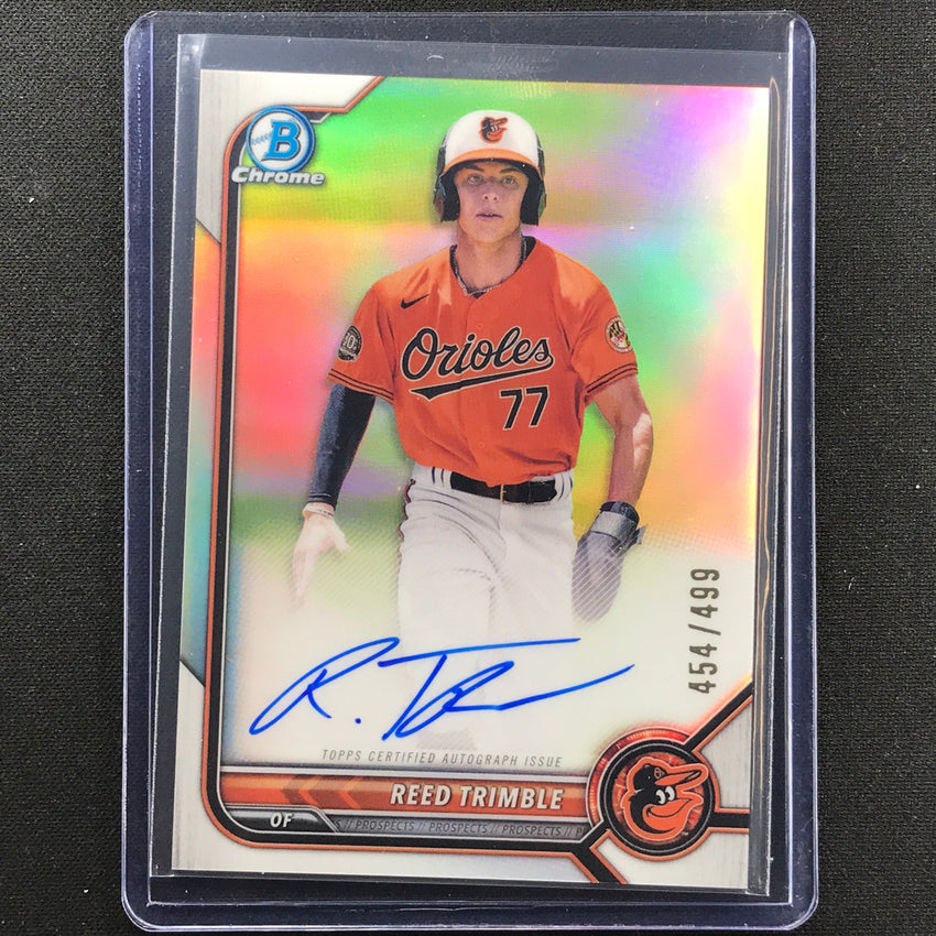 2022 Bowman Chrome Reed Trimble Bowman Prospect Auto Refractor 454/499