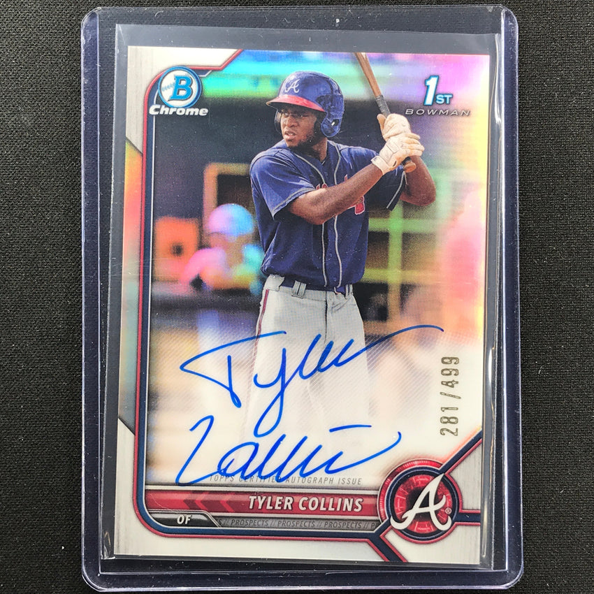 2022 Bowman Chrome Tyler Collins 1st Bowman Prospect Auto Refractor 281/499
