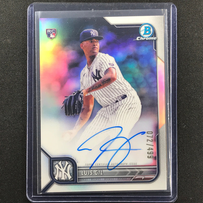 2022 Bowman Chrome Luis Gil Rookie Auto Refractor 72/499