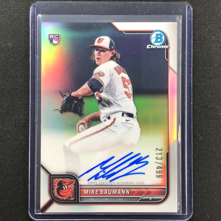 2022 Bowman Chrome Mike Baumann Rookie Auto Refractor 213/499