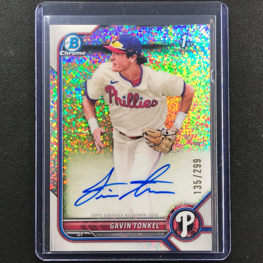 2022 Bowman Chrome Gavin Tonkel 1st Bowman Prospect Auto Speckle 135/299