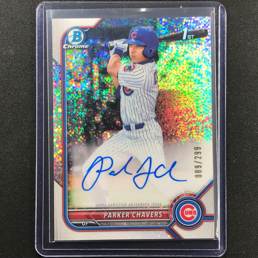 2022 Bowman Chrome Patrick Chavers 1st Bowman Prospect Auto Speckle 89/299