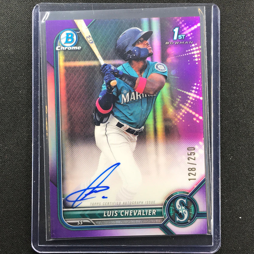 2022 Bowman Chrome Luis Chevalier 1st Bowman Prospect Auto Purple 128/250