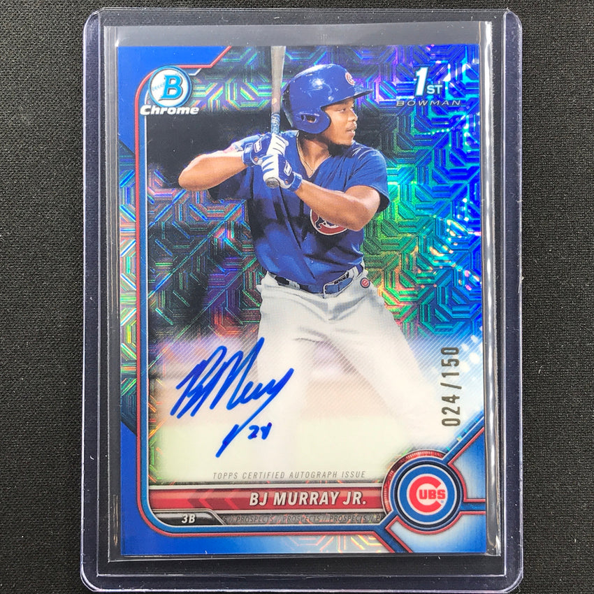 2022 Bowman Chrome Bj Murray Jr. 1st Bowman Prospect Auto Blue Hta Choice 24/150