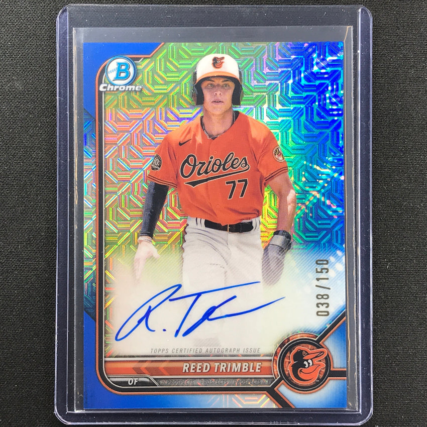 2022 Bowman Chrome Reed Trimble 1st Bowman Prospect Auto Blue Hta Choice 38/150