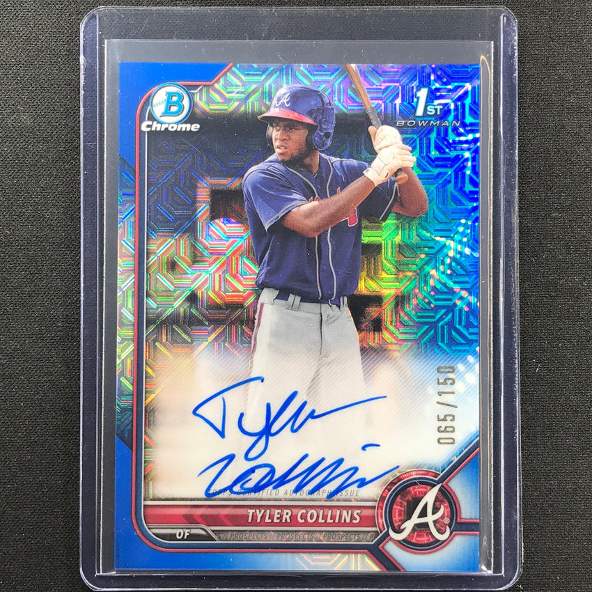 2022 Bowman Chrome Tyler Collins 1st Bowman Prospect Auto Blue Hta Choice 65/150