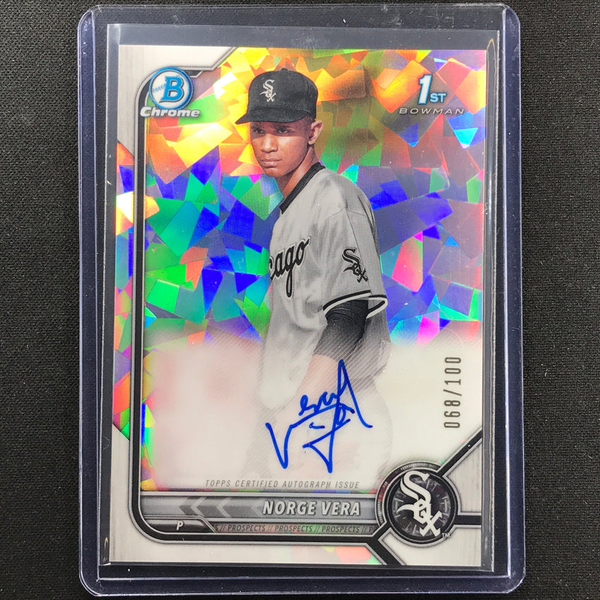 2022 Bowman Chrome Norge Vera 1st Bowman Prospect Auto Atomic 68/100