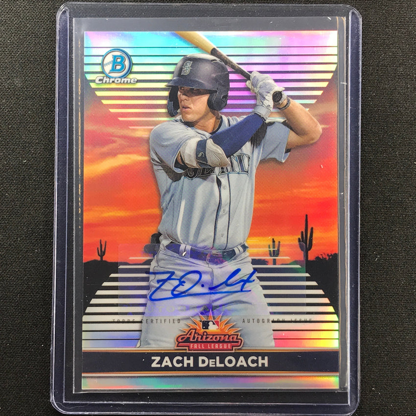 2022 Bowman Chrome Zach Deloach 2021 Afl Fall Stars Auto Refractor 93/100