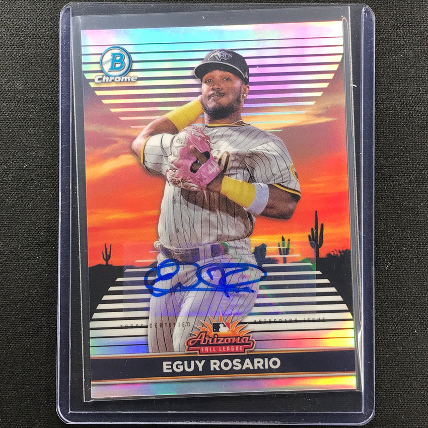 2022 Bowman Chrome Eguy Rosario 2021 Afl Fall Stars Auto Refractor 65/100