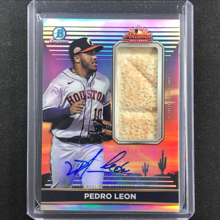2022 Bowman Chrome Pedro Leon 2021 Afl Relic Auto Refractor 35/50