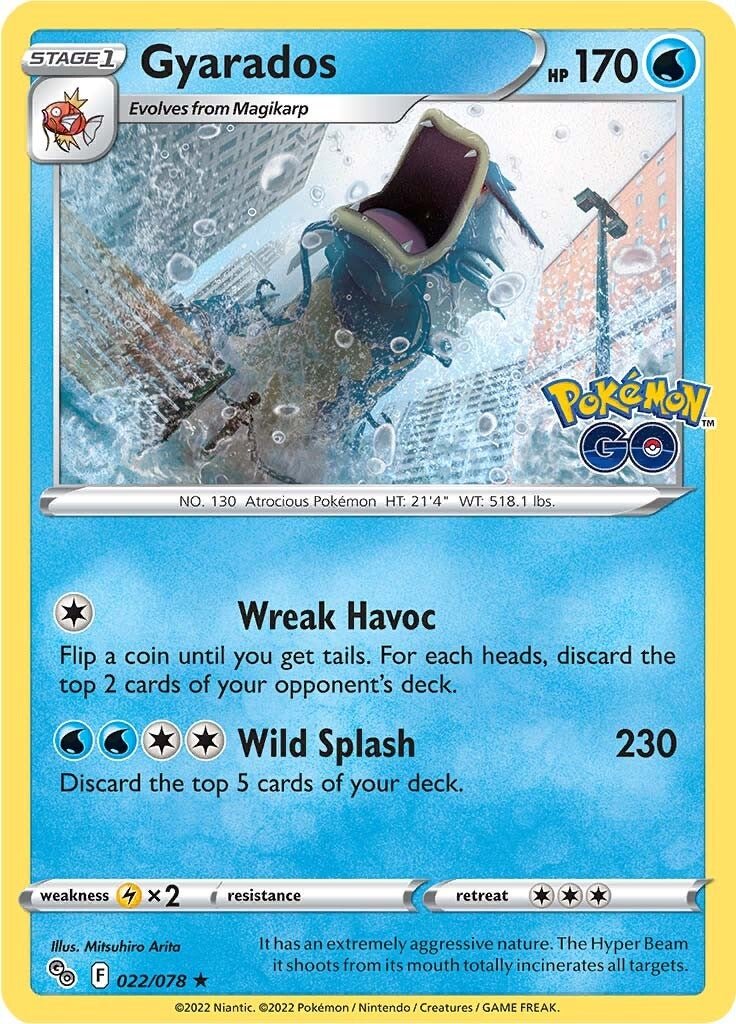 Gyarados - 022/078 - Holo Rare Pokemon Go Cherry Collectables Gyarados - 022/078 - Holo Rare Pokemon Go Cherry Collectables