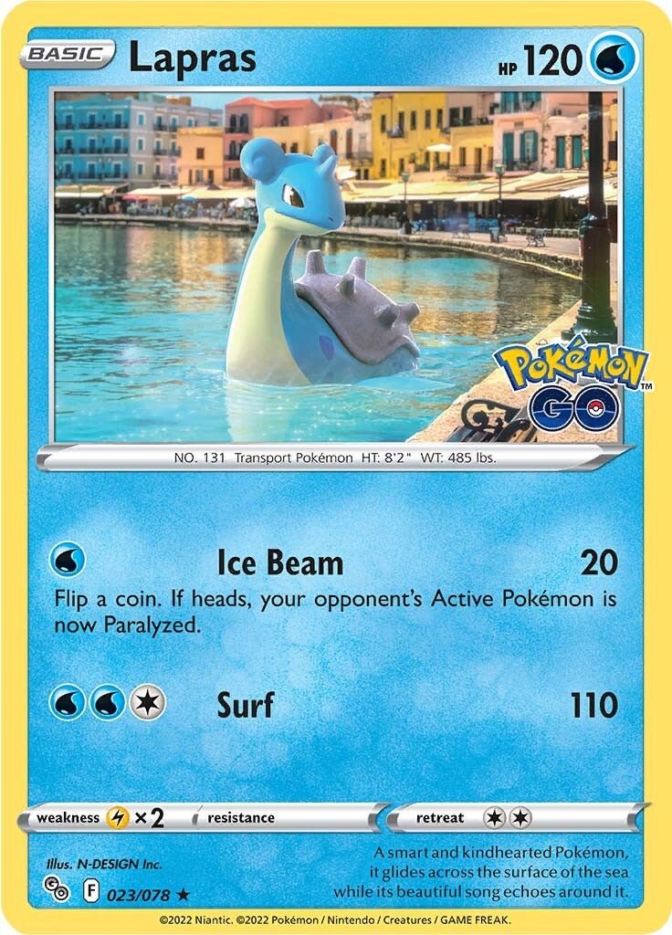 Lapras - 023/078 - Holo Rare Pokemon Go