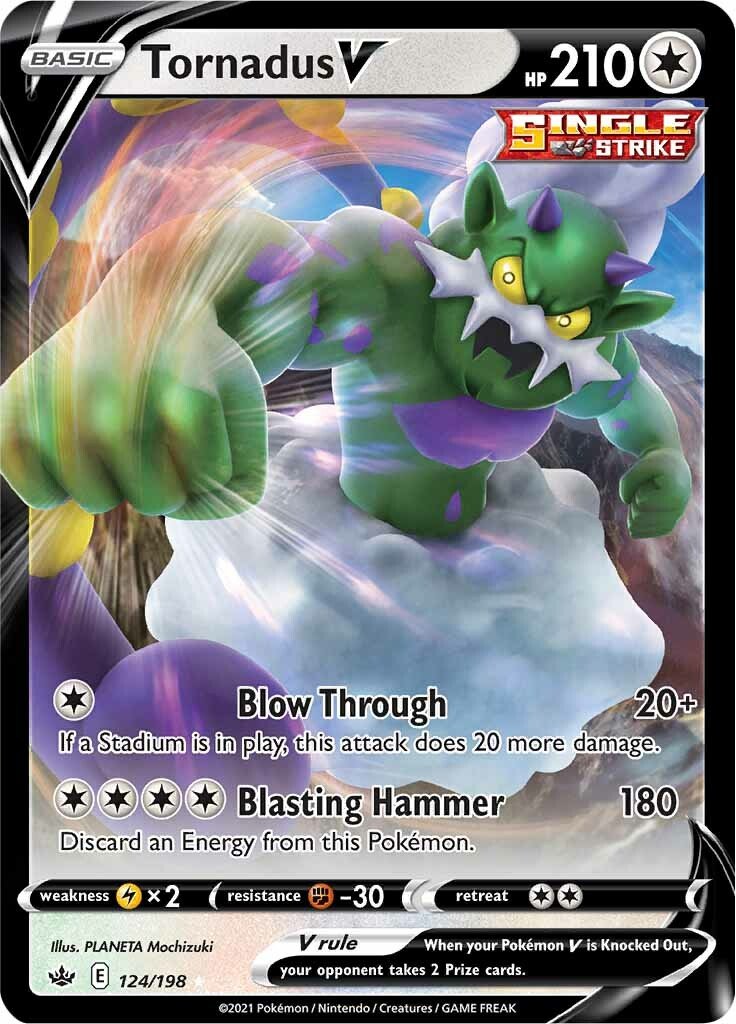 Tornadus V - 124/198 - Ultra Rare Chilling Reign