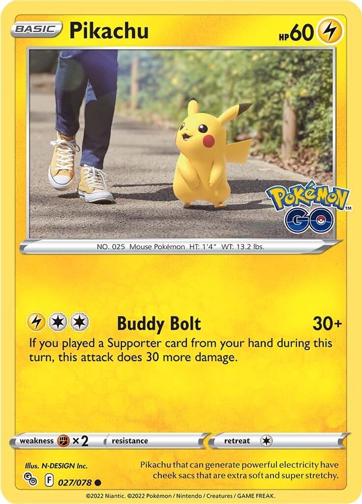 Pikachu - 027/078 - Common Pokemon Go