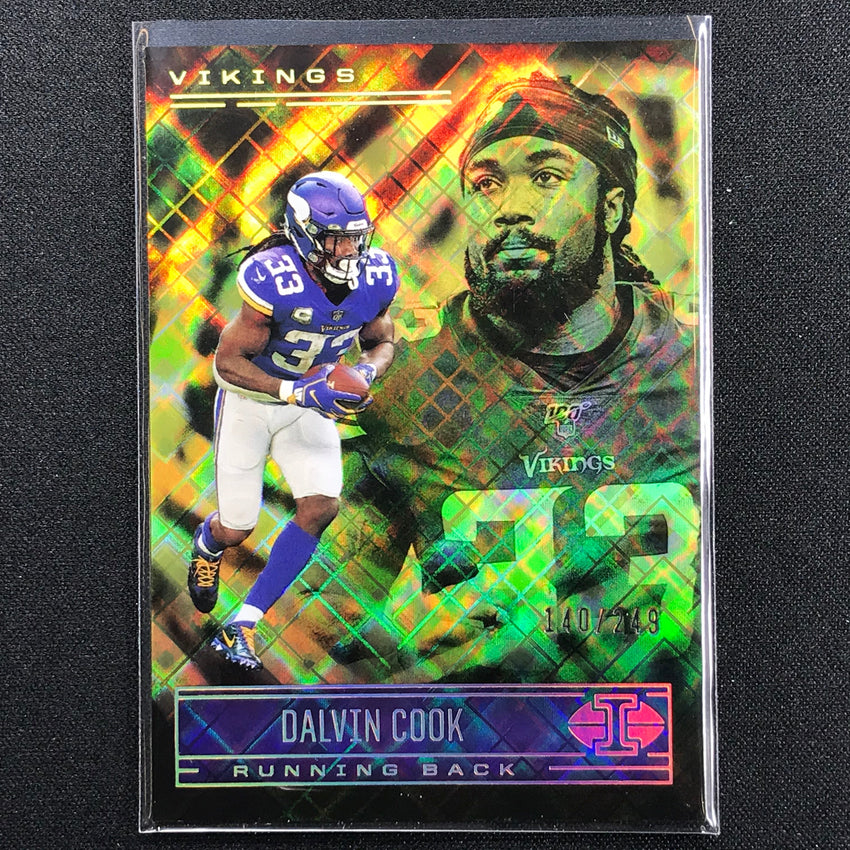 2021 Illusions Dalvin Cook Trophy Collection Yellow Diamond /249