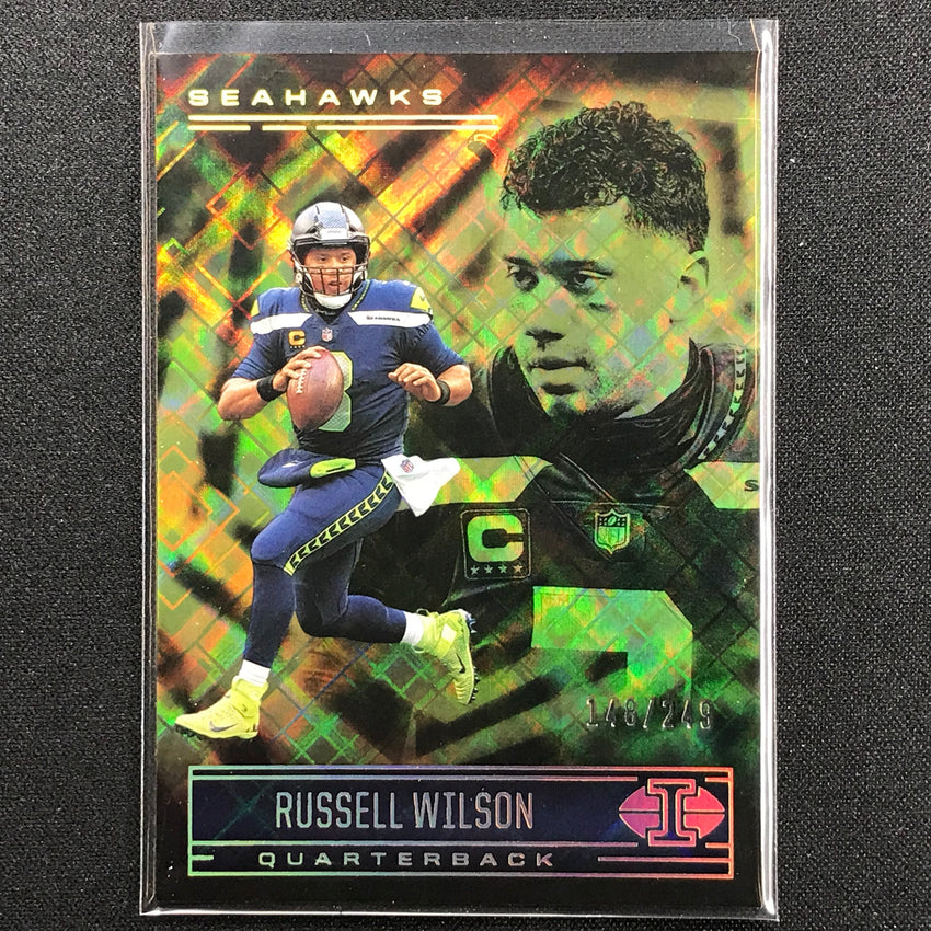 2021 Illusions RUSSELL WILSON Trophy Collection Yellow Diamond 148/249