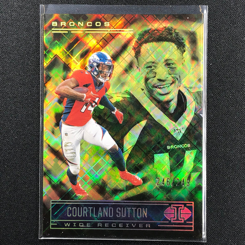 2021 Illusions Courtland Sutton Trophy Collection Yellow Diamond /249
